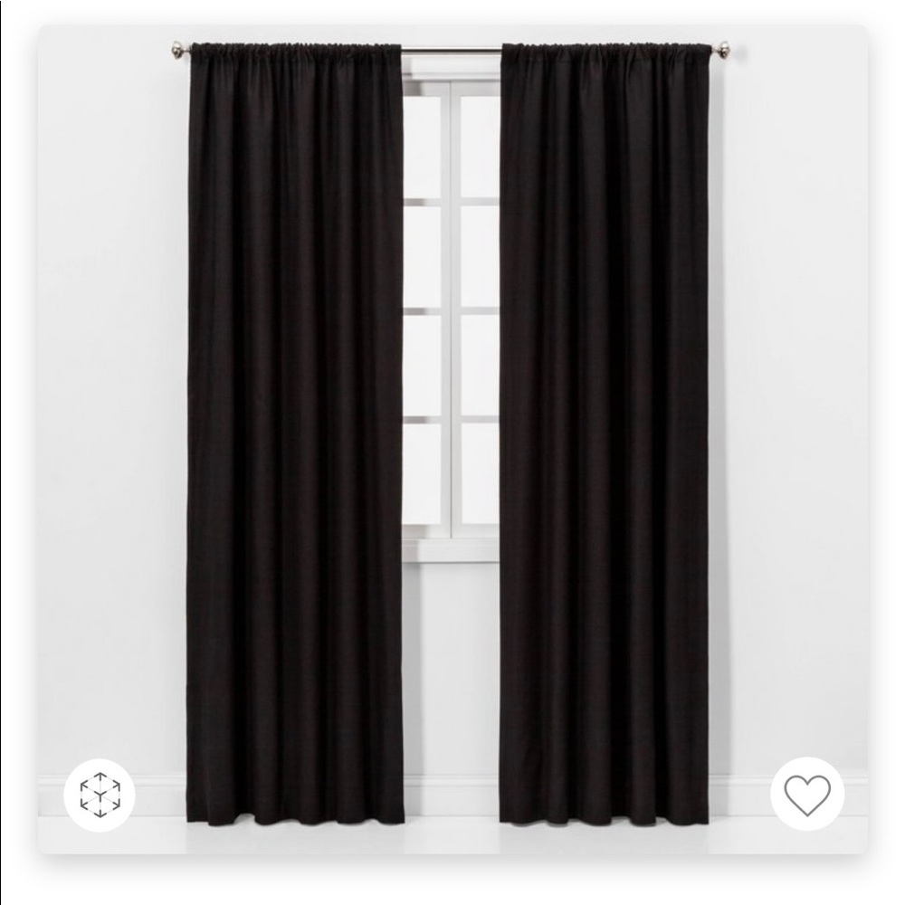 63"x50" Henna Blackout Curtain Panel
Black - Project 62™ new